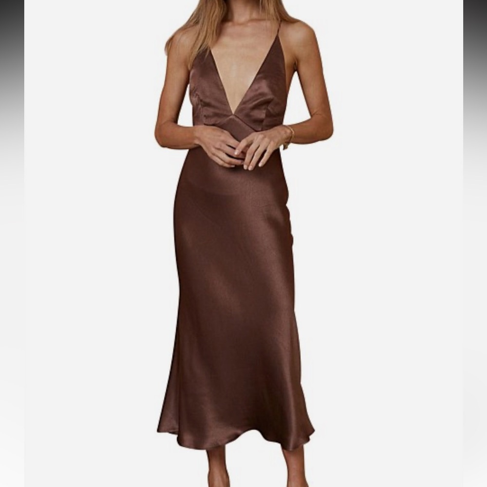 bec + bridge valentina chocolate Dress